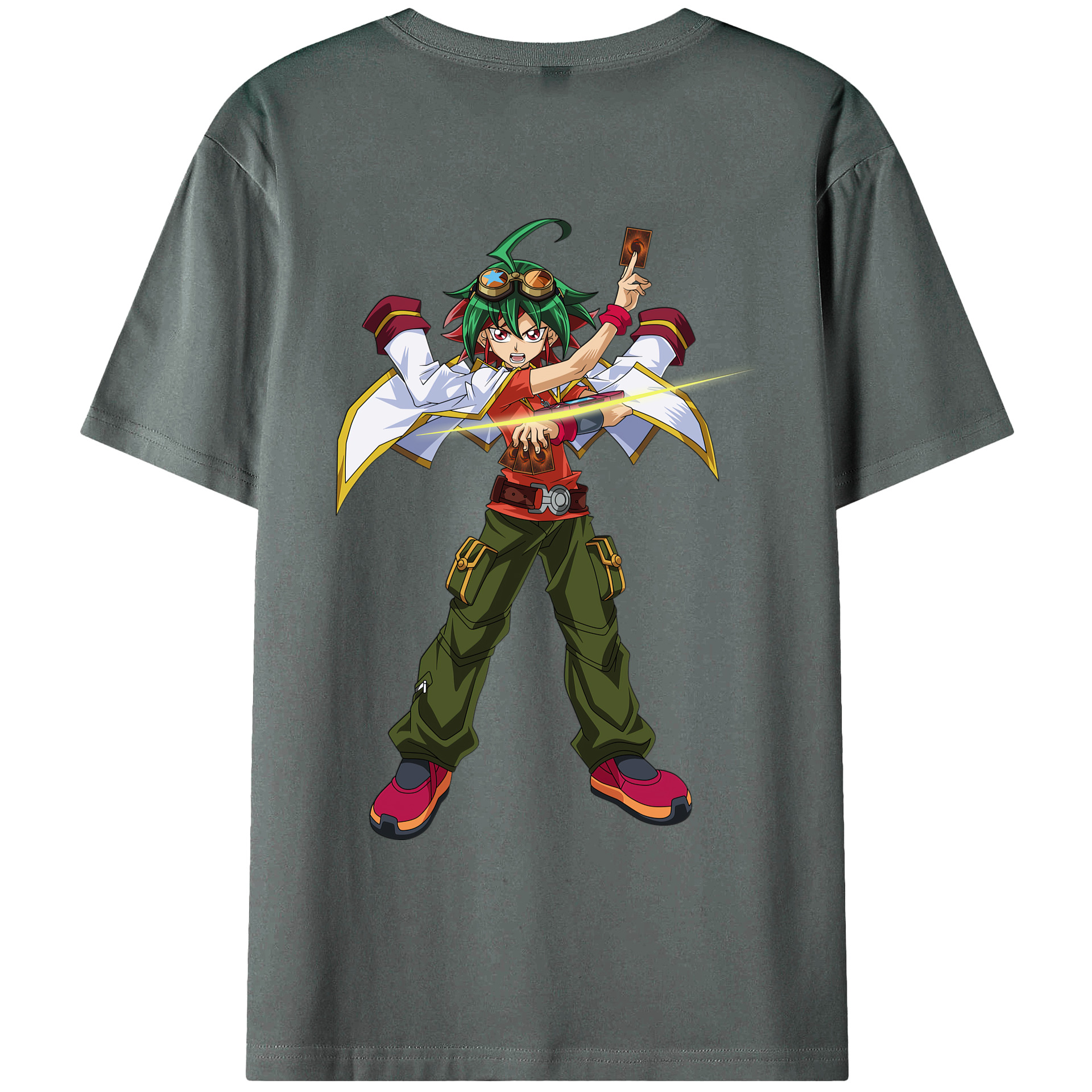 （画像用） 遊☆戯☆王 Yu-Gi-Oh! 綿100％ メンズ半袖Tシャツ（バックプリント） 通気性